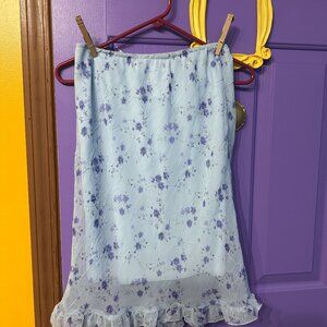 Blue sheer skirt
